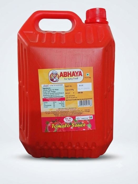 Abhaya Sauces Tomato Sauce 4.5 kg, front