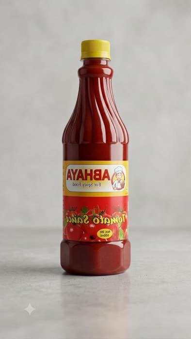Abhaya Sauces Tomato Sauce 600 g, reverse view
